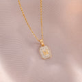 Japanese And Korean Style Niche Temperament Fashion M Letter Brand Pendant Titanium Steel Necklace