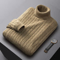 Maglione a collo alto in pile spesso e termico Valstrend, morbido e caldo, con cuciture complesse e stile casual.