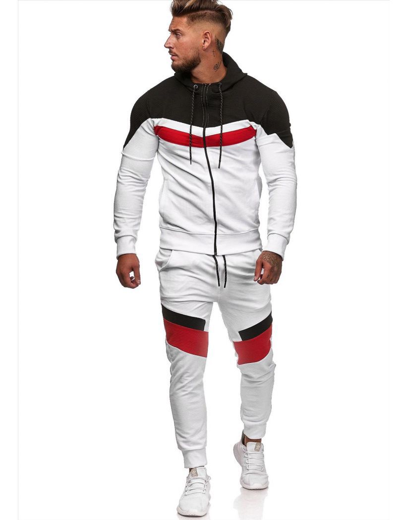 Felpa sportiva colorblock Valstrend con cappuccio e dettagli in contrasto, morbida e comoda da indossare.
