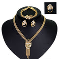 Set di gioielli Europa e Stati Uniti di Valstrend: collana, bracciale, orecchini e anelli da sposa, elegante e alla moda