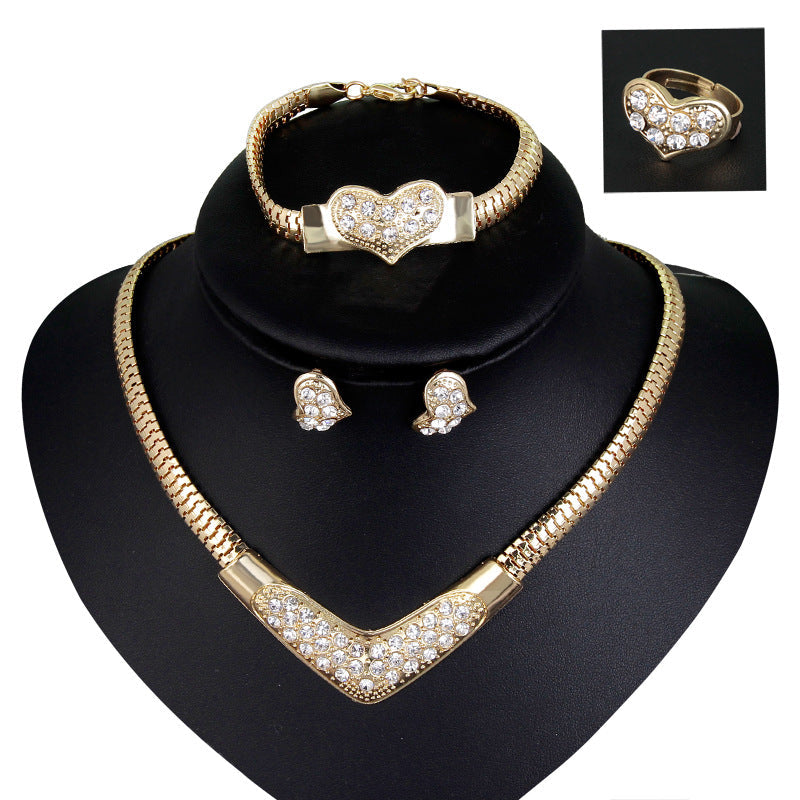 Collane, orecchini, bracciali e set di gioielli da sposa Valstrend, stile europeo e americano, per matrimonio e festa.