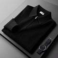 Maglione da uomo Valstrend in maglia calda a coste con mezzo zip e colletto a reverso, stile casual e confortevole.