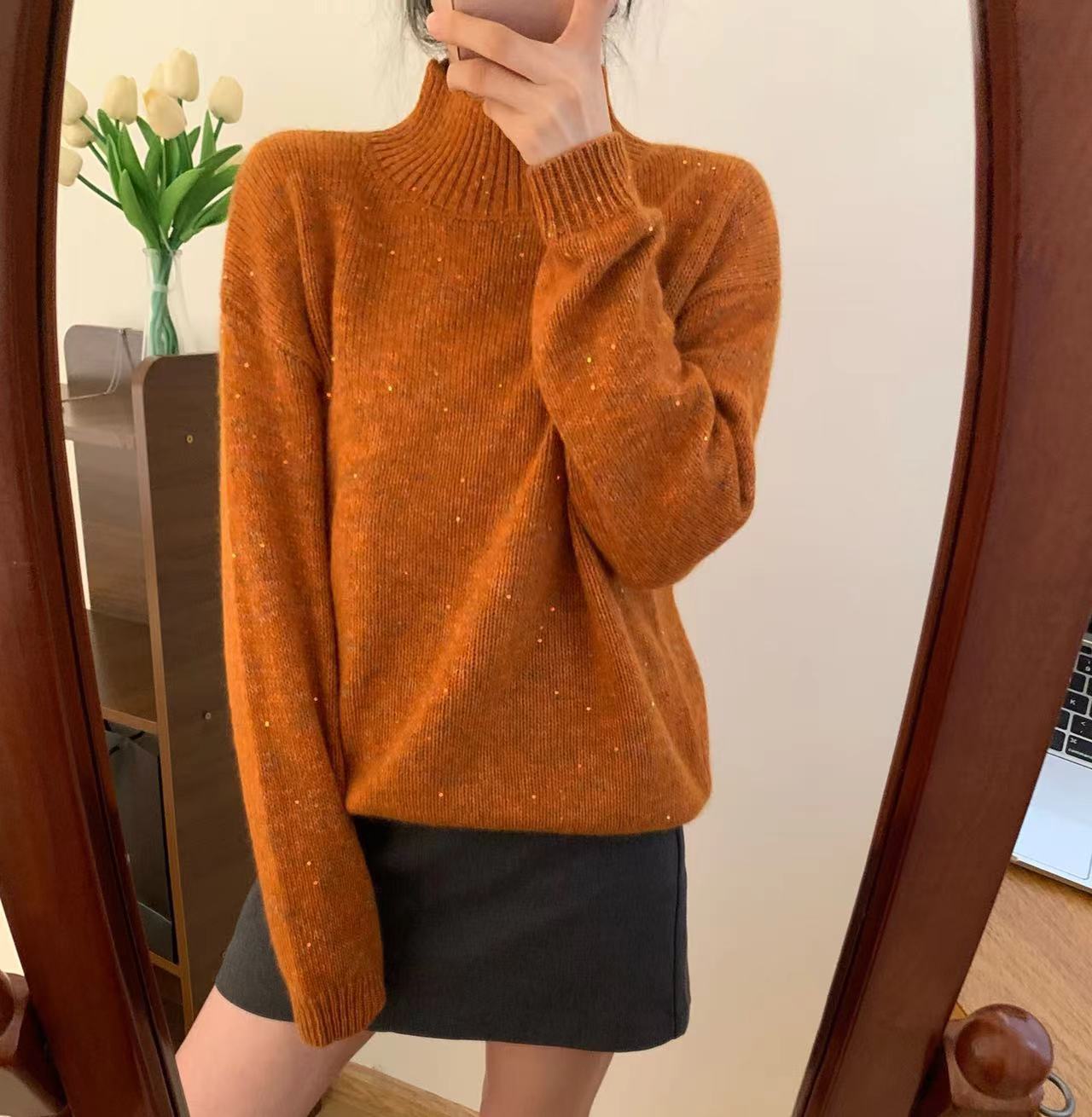 Maglione autunno e inverno Valstrend shop, comodo pullover lazy in tessuto caldo e morbido, ideale per look casual e rilassati