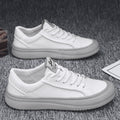 Autumn Men's Shoes Casual Leather Shoes Slip-on Sports Board Shoes Versatile Work Waterproof Easy Wear Tide Shoes