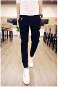 Pantaloni casual slim da uomo Valstrend, stile coreano, in tessuto leggero, con dettagli moderni e vestibilità comoda.