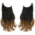 Wig Female Fish Line Type Long Curly Hair Chemical Fiber Extension Piece Matte High Temperature Silk Fish Silk Thread Wig Piece