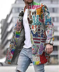 Cappotto casual invernale e autunnale Valstrend in lana con colletto stand-up, lunghezza media, dettagli eleganti e tessuto caldo.