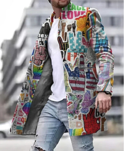 Cappotto casual invernale e autunnale Valstrend in lana con colletto stand-up, lunghezza media, dettagli eleganti e tessuto caldo.