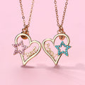 Love Friend Necklace Trendy Alloy Dripping Oil