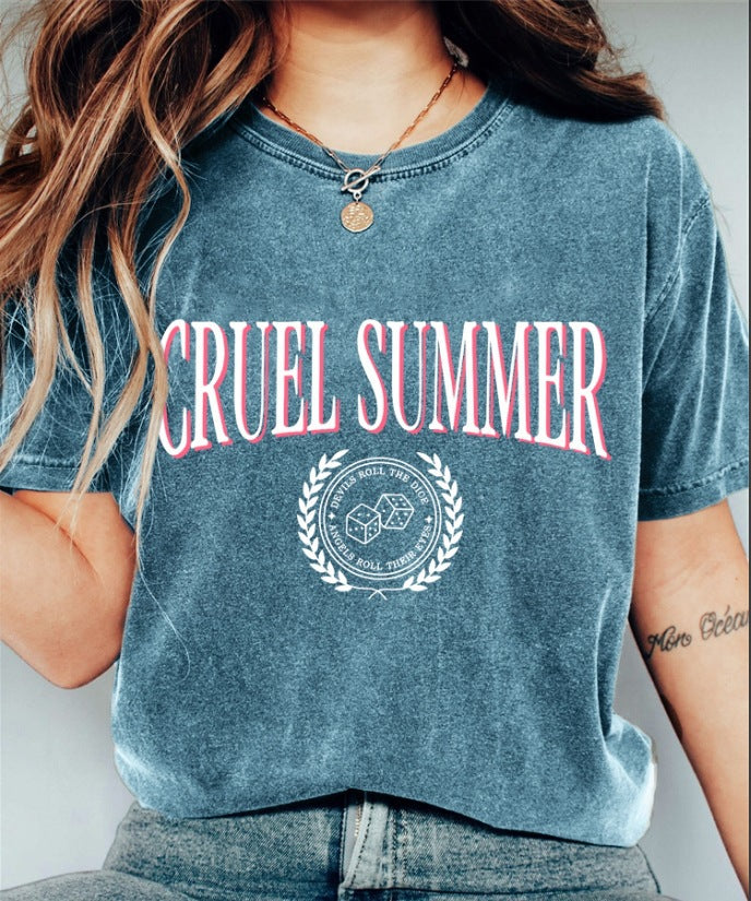 T-shirt casual da donna con stampa digitale 3D, marchio Valstrend shop, in tessuto morbido e confortevole.