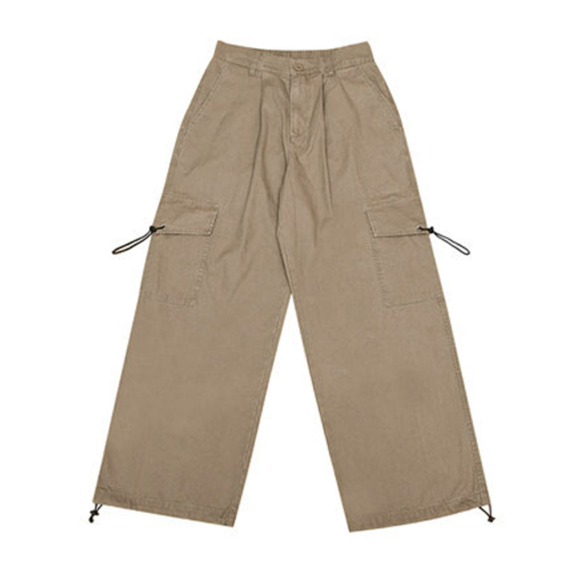 Pantaloni larghi stile retrò per lavoro in tessuto base autunnale, pantaloni eleganti Valstrend shop con vita alta e stile vintage
