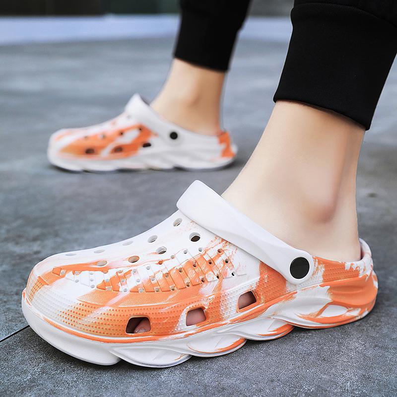 Scarpe da spiaggia estive per uomo Valstrend, sandali con suola spessa in EVA, design twist e taglie grandi, colorate e comode