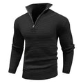 Maglione da uomo taglia comoda con collo alto a mezza tuta, stile casual, in tessuto morbido di Valstrend shop.