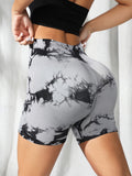 Leggings sportivi senza cuciture Valstrend, a vita alta con effetto tie-dye, sollevano i fianchi e modellano la pancia per yoga.