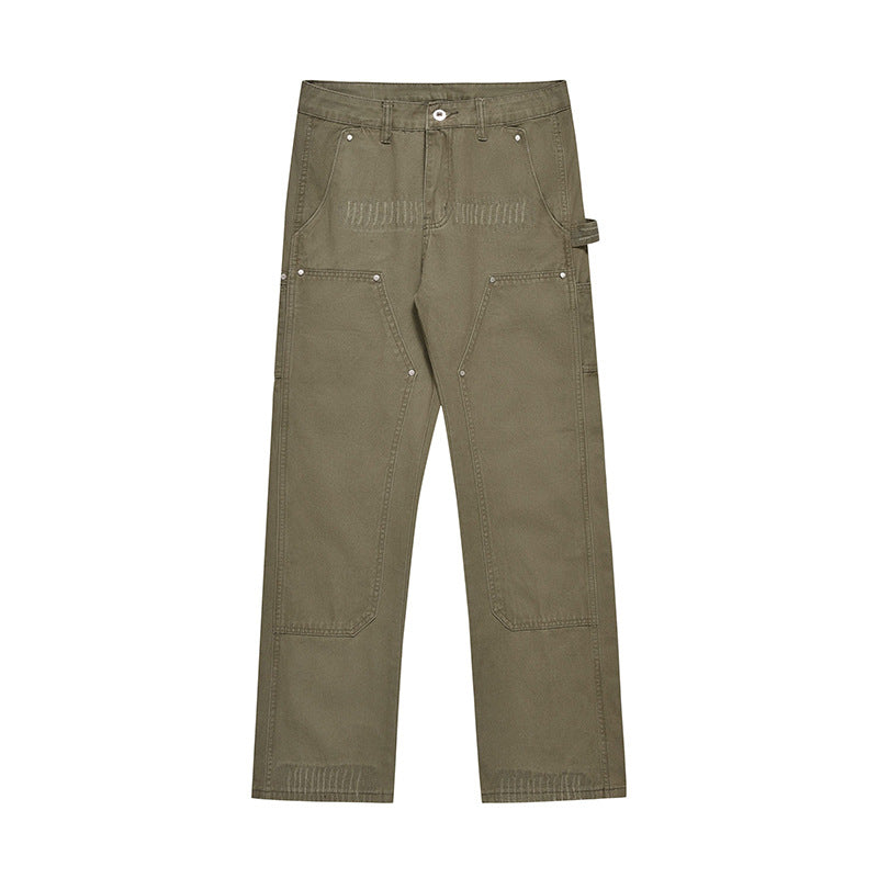 American Vibe Style Army Green Logging Overalls