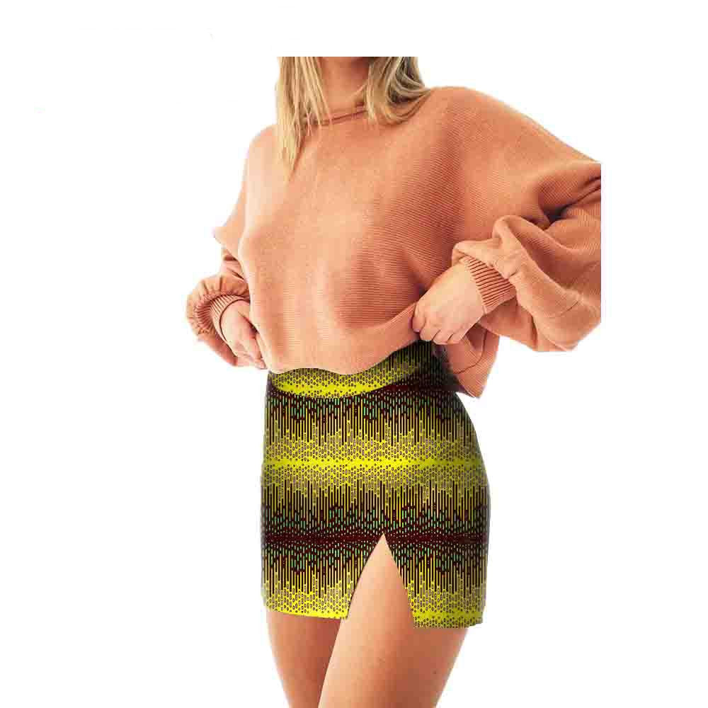 Women's African Printed Cotton Skirt