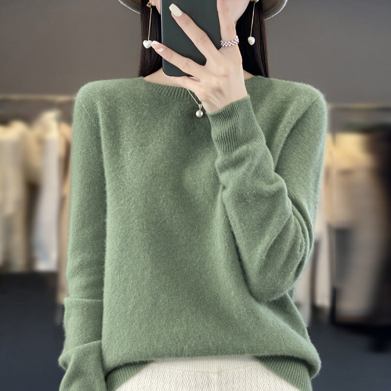 Maglione femminile in cashmere morbido e largo, tessuto lavorato a maglia, colore neutro, brand Valstrend shop.