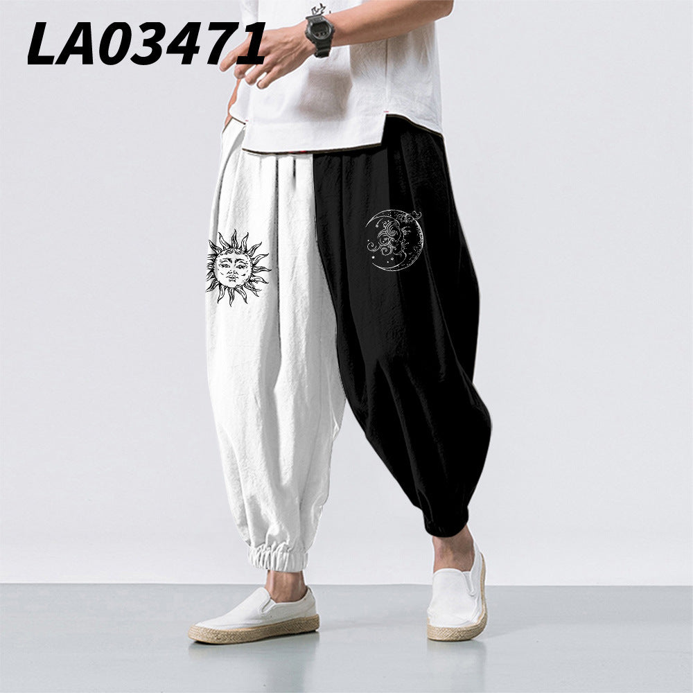 Pantaloni harem morbidi da uomo Valstrend shop in poliestere, vestibilità ampia e comoda, tessuto leggero e rilassato.