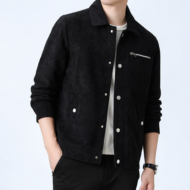 Corduroy Jacket Lapel Corduroy Casual Cargo Pants