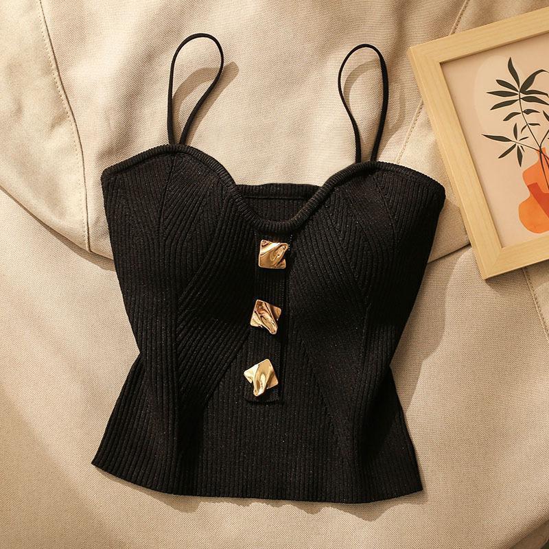 Bandeau Sling Vest Inner Match Women's Outer Wear Sleeveless Beauty Back Short Top