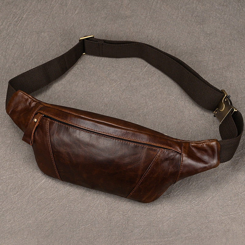 Borsa in pelle Valstrend per cellulare da uomo, stile semplice e alla moda, con tasca porta telefono e tracolla.