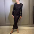Vestito da sera autunno inverno Valstrend, sexy senza schiena e paillettes, abito elegante per donna con dettagli lucidi e raffinati