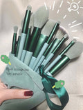 Borsa in tessuto portatile Valstrend con set di pennelli per trucco morbidi e pratici, ideale per beauty e cosmetici in viaggio