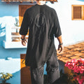 Men's Beach Sun Protection Clothing Casual Printed Shirt Fashion Cloak Coat