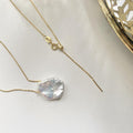 Collana Valstrend con perle a forma di petalo, regolabile, stile barocco retrò elegante, naturale e raffinata.