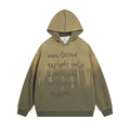Felpa in pile Valstrend con lettere a gradiente stampate a getto d'inchiostro, stile casual e colorato.