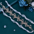 Cintura da sposa Valstrend in argento con catena in vita artigianale decorata con strass brillante per abito da matrimonio