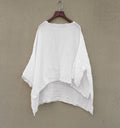 Simple Design Comfortable Texture Frayed Front And Back Wearable Stitching Pullover Top