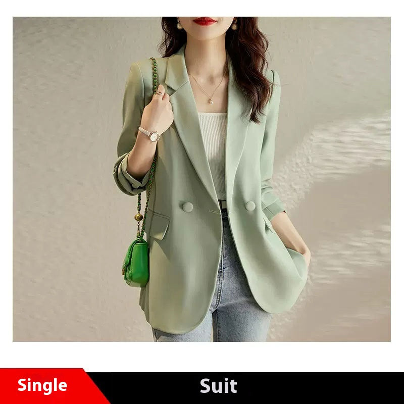 Blazer donna Valstrend in tessuto di alta qualità, giacca a maniche lunghe elegante e compatta per look professionale.