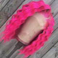 Parrucca Valstrend donna con capelli ricci corti e multicolore, front lace, stile medio, nuovo arrivo, moda e bellezza.