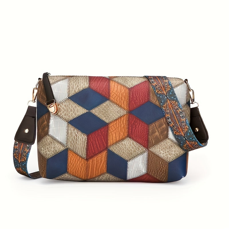 Set di 5 borse tote in eco-pelle Valstrend, design colorblock elegante, con zip sicura, ideale per lavoro e occasioni casual.