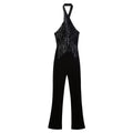 New Halter Backless Tassel Beads Decoration Jumpsuit