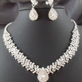 Set di gioielli da sposa Valstrend con orecchini pendenti e collana da matrimonio, ornamenti eleganti per il giorno speciale