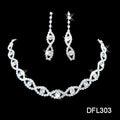 Set di gioielli da sposa in lega electroplaccata, elegante e alla moda, con due pezzi, vendita diretta dalla fabbrica Valstrend.