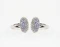 Anello di fidanzamento Twilight Eclipse Bella con diamanti, argento sterling, design elegante e dettagli lucidi.