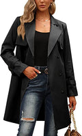 Cappotto trench casual autunnale donna Valstrend, doppio petto, stile europeo e americano, in tessuto resistente e elegante