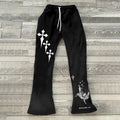 3D Printing Fashion Loose Casual Bell-bottom Pants