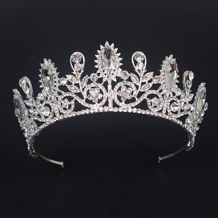 Corona da sposa Valstrend HG584 Princess Royal Crown con cristalli e girasole, perfetta per matrimonio e festa nuziale