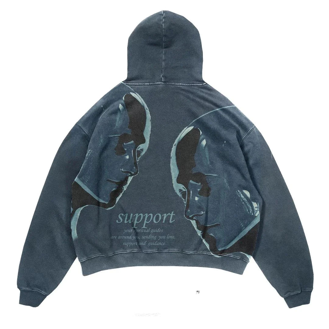 Maglietta raglan a maniche lunghe autunnale e invernale con stampa paesaggio, marca Valstrend, tessuto morbido e confortevole