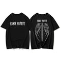 T-shirt da donna Valstrend con motivo a croce, maniche corte, collo rotondo e vestibilità ampia, ideale per coppie.