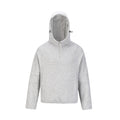 Solid Color All-matching Loose Casual Half Zip Pullover Hoodie