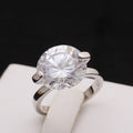 Anello da donna Valstrend Shop The Sun Cloud Classic con diamanti, elegante accessorio matrimonio e fidanzamento, ornamento femminile.