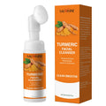Detergente viso alla curcuma Valstrend, bottiglia da 60ml con etichetta bianca e gialla, ideale per la pulizia della pelle.