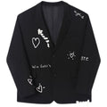 Completo casual da uomo Valstrend con motivo graffiti fashion, giacca e pantaloni comodi per lo stile leisure.