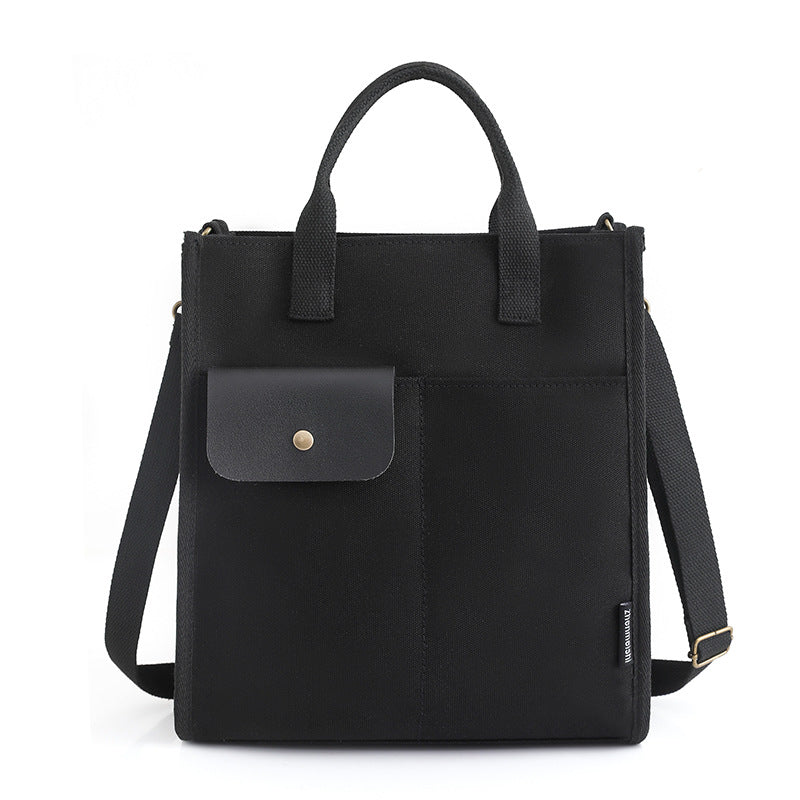 Borsa a tracolla casual in tela canvas Valstrend, ideale per lavoro e viaggio, con scomparti pratici e stile moderno