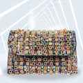 Borsa a mano quadrata Valstrend con dettagli in diamanti e personalizzazione, elegante borsa donna in stile clutch.